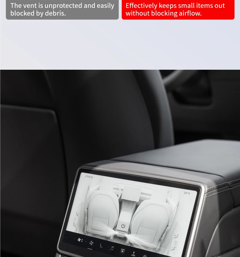 Car Under Seat Vent Cover Protector for Tesla Model YJuniper & YL 2025 2026, Rear Air Conditioner Outlet Grill Cover Accessories