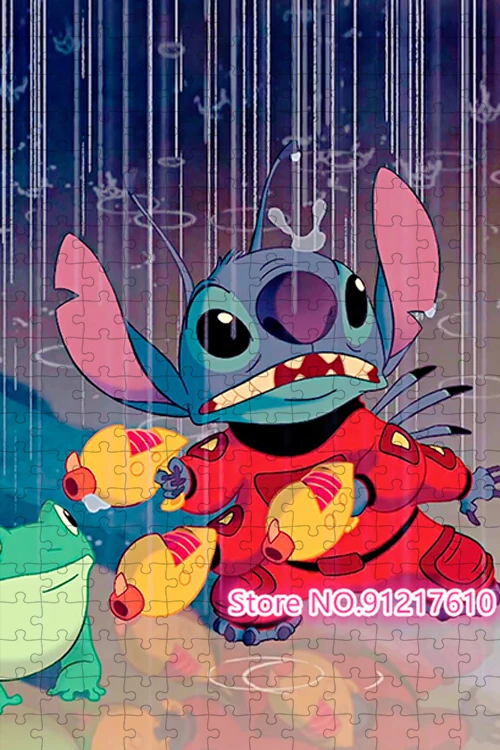 Disney Anime Lilo and Stitch 1000 Pieces Puzzles Children's Brain Burning Game Holiday Gift Preferred Puzzles