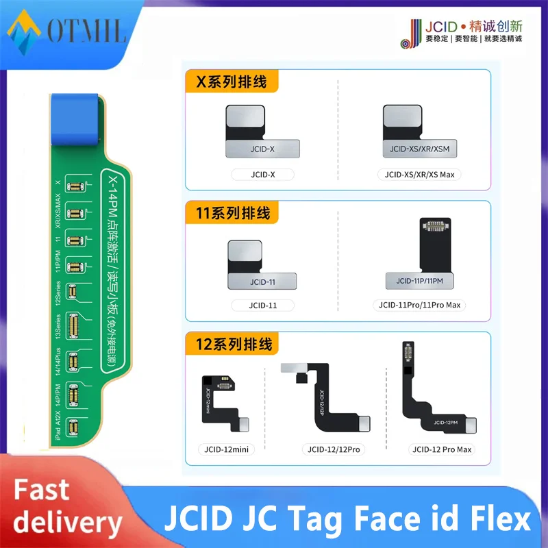 JCID JC V1SE Dot Matrix Tag On Flex For iPhone X XR XS MAX 11 12 Pro Max Mini Face ID Non-removal Repair Read Write Data Board