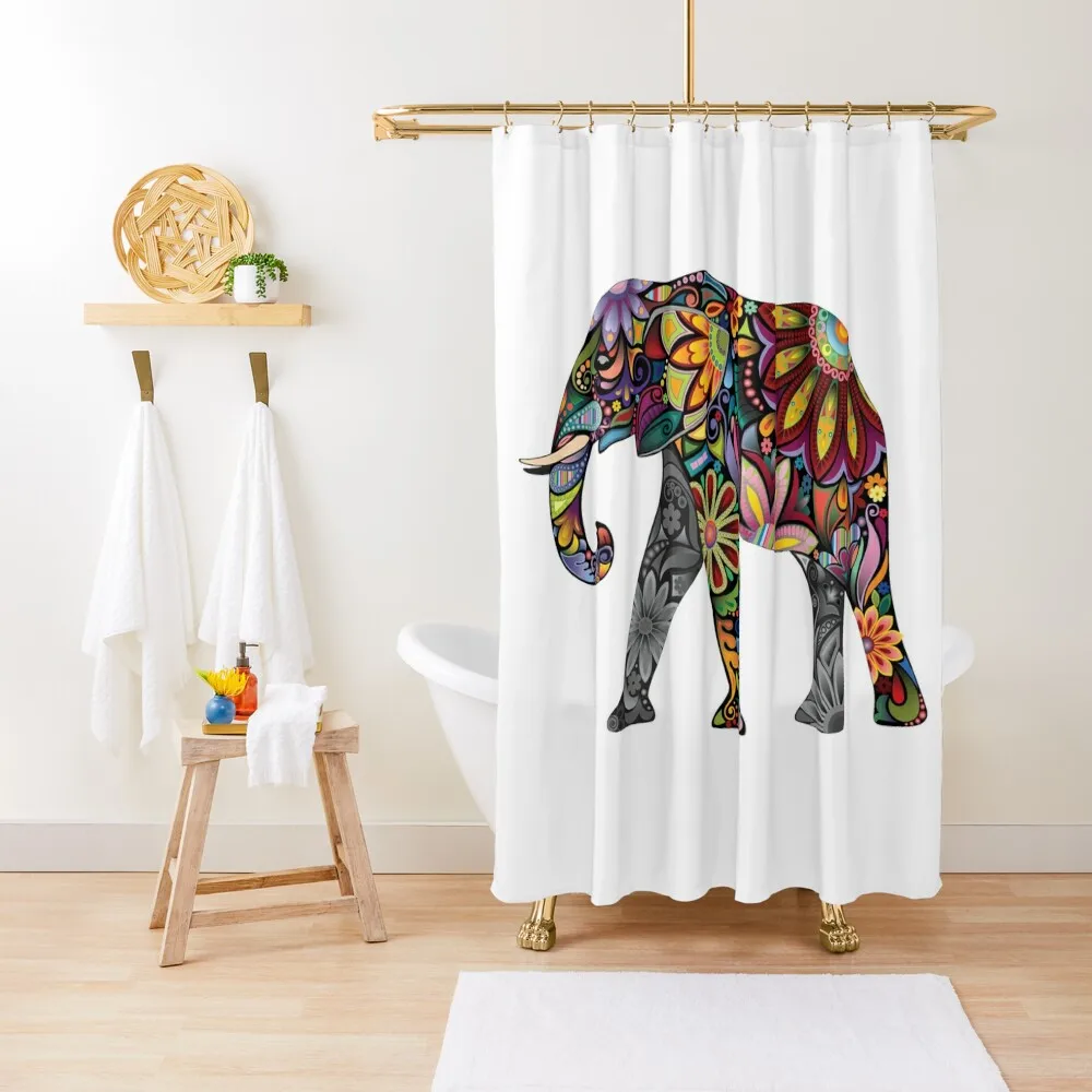 

BIG Elephant Slim Fit T-Shirt Shower Curtain Bathroom Fabric Waterproof Fabric Shower For The Bathroom Curtain