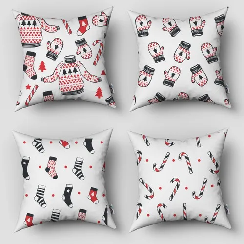 İnstababyrooms New Year Pattern Christmas Series Digital Printed Quad Pillow decorate Case Model 089