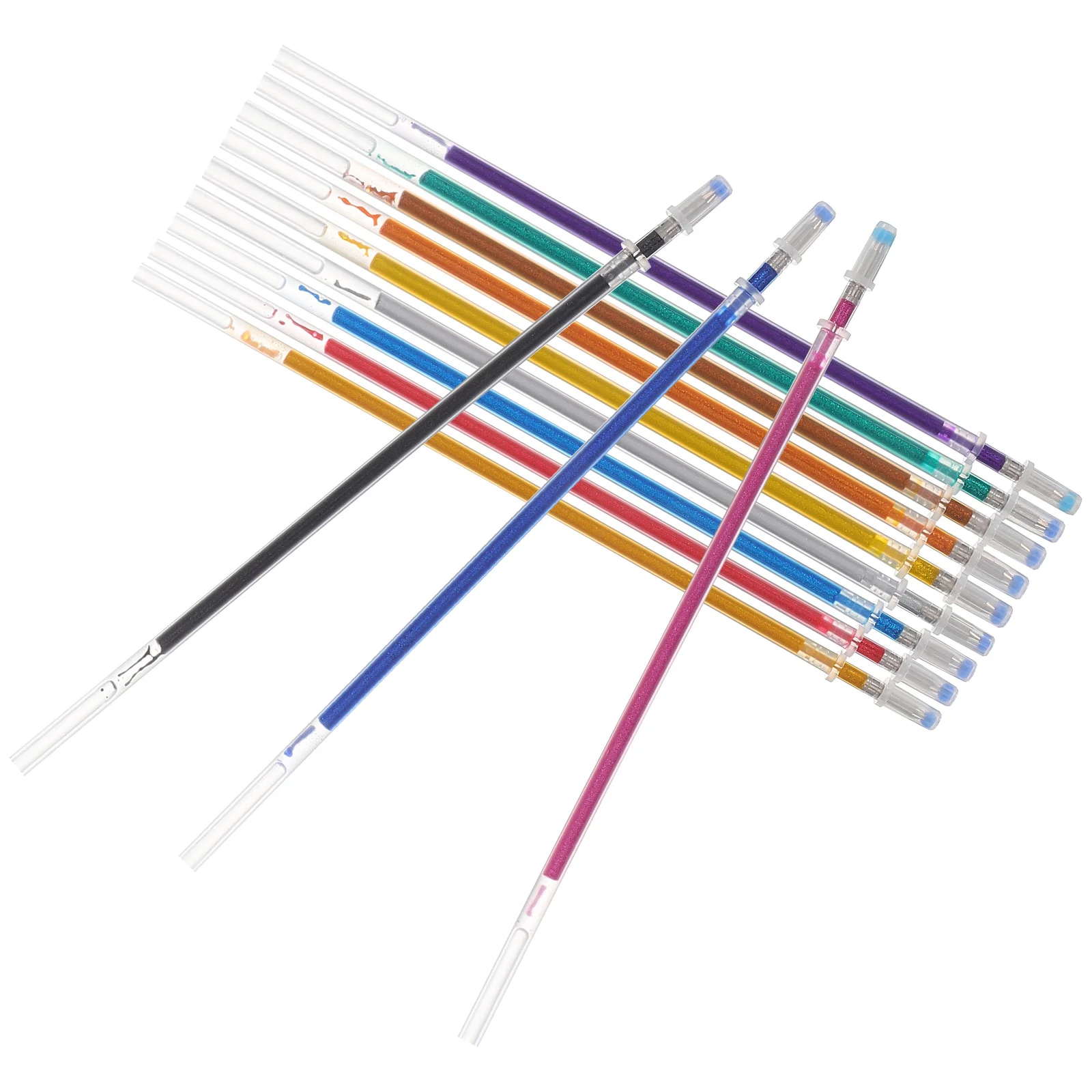 

12Pcs Fine Tip Pen Refills Smooth Writing Gel Pen Refills for Office and School Stationery Colour Pens Set Gel Pens Refill