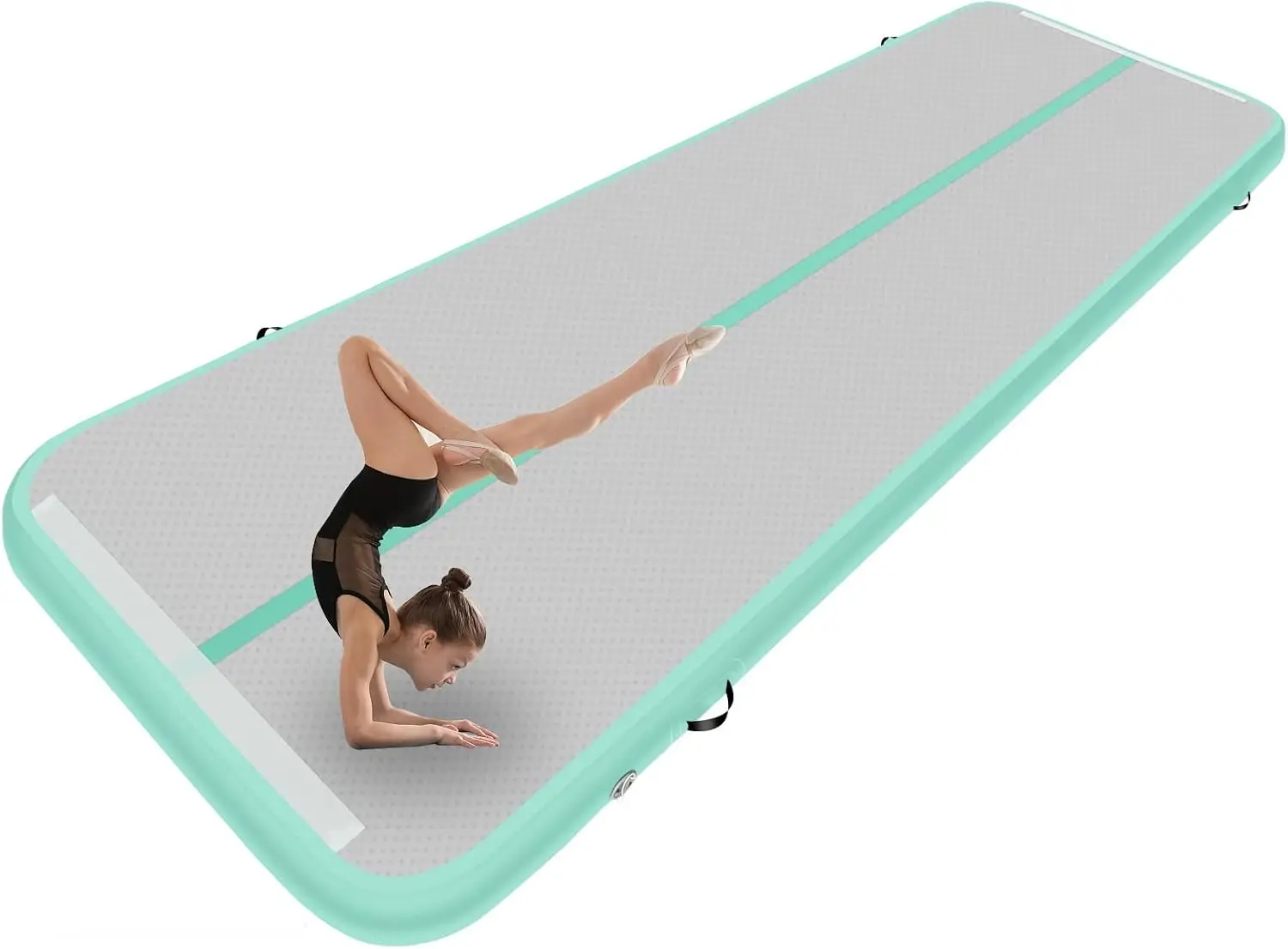 Inflatable Air Gymnastics Mat 10ft/13ft/16ft/20ft Tumbling Mat with Electric Pump 4.3ft Extra Wide 4 Inches Thich Tumble Track