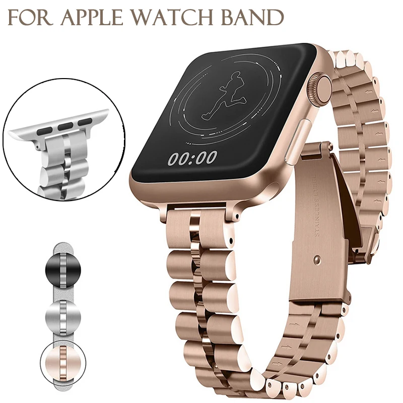 For Women Stainless Steel Watch Strap For Apple Watch Band 44mm 40mm 8/7SE/6/5/4/3/2/1 Metal iwatch Ultra Series 49mm 38mm 42mm