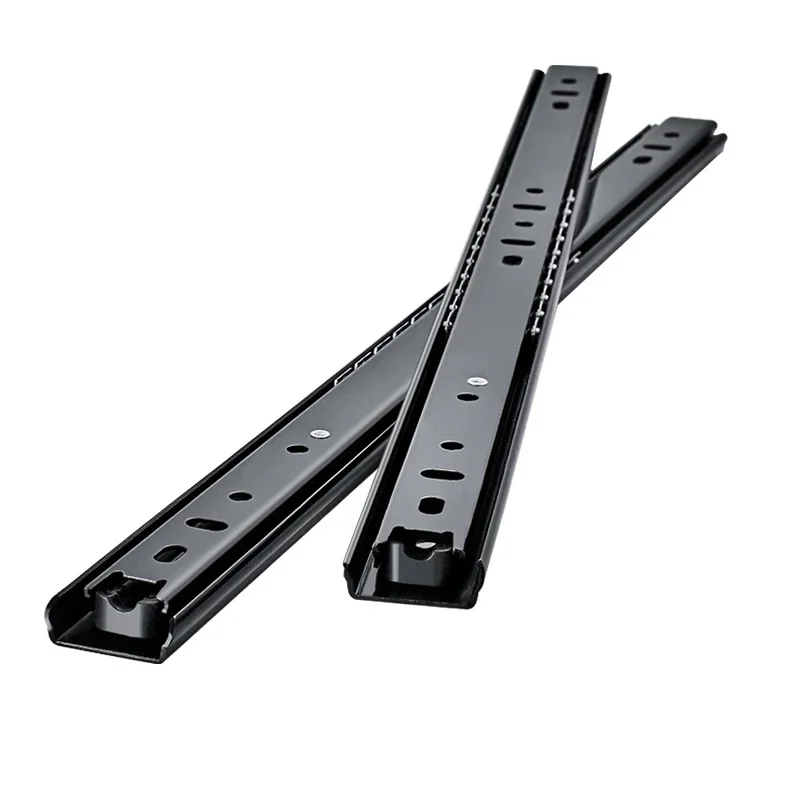 Drawer Rail 8~20Inch Cold Rolled Steel Drawer Slides Close Drawer Sliding Track Two-Section Cabinet Slides Furniture Hardware