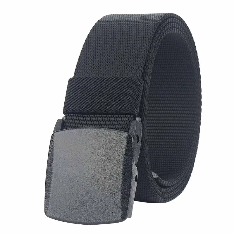 

New Casual Men Belt Solid Color Nylon Alloy Automatic Buckle Men's Training Belts Sport Cowboy Pants Belts Youth Men Luxury Belt