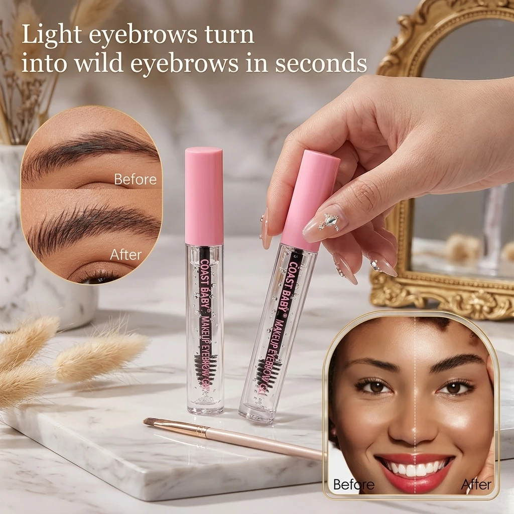 3g Coast Baby Eyebrow Gel Colorless Transparent Non-Sticky Refreshing Makeup Eyebrow Styling Liquid for Baby Skincare
