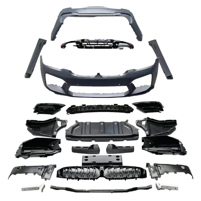 Upgrade M5 Body Kit Bodykit for BMW 5 Series G30 G38 LCI M5 2018-2021 Front Bumper Side Skirt Rear Bumper Grille Front Lip