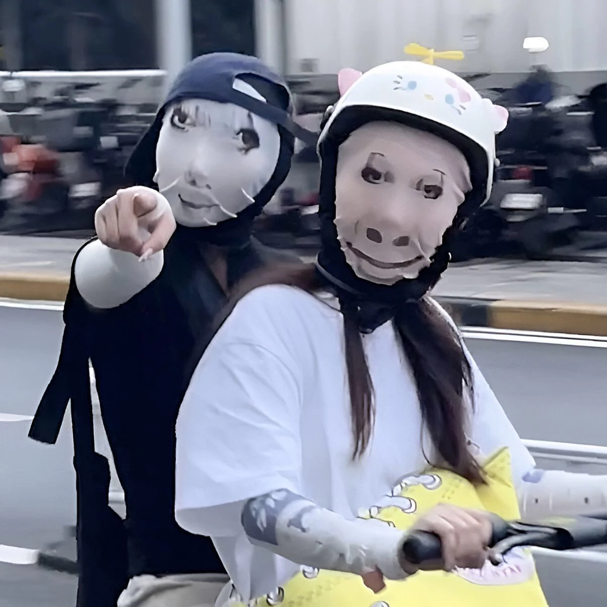 Funny Expression Face Mask Cosplay Anime Men Halloween Party Costumes Accessories Mesh Helmet Friends Gifts Sun protection Masks