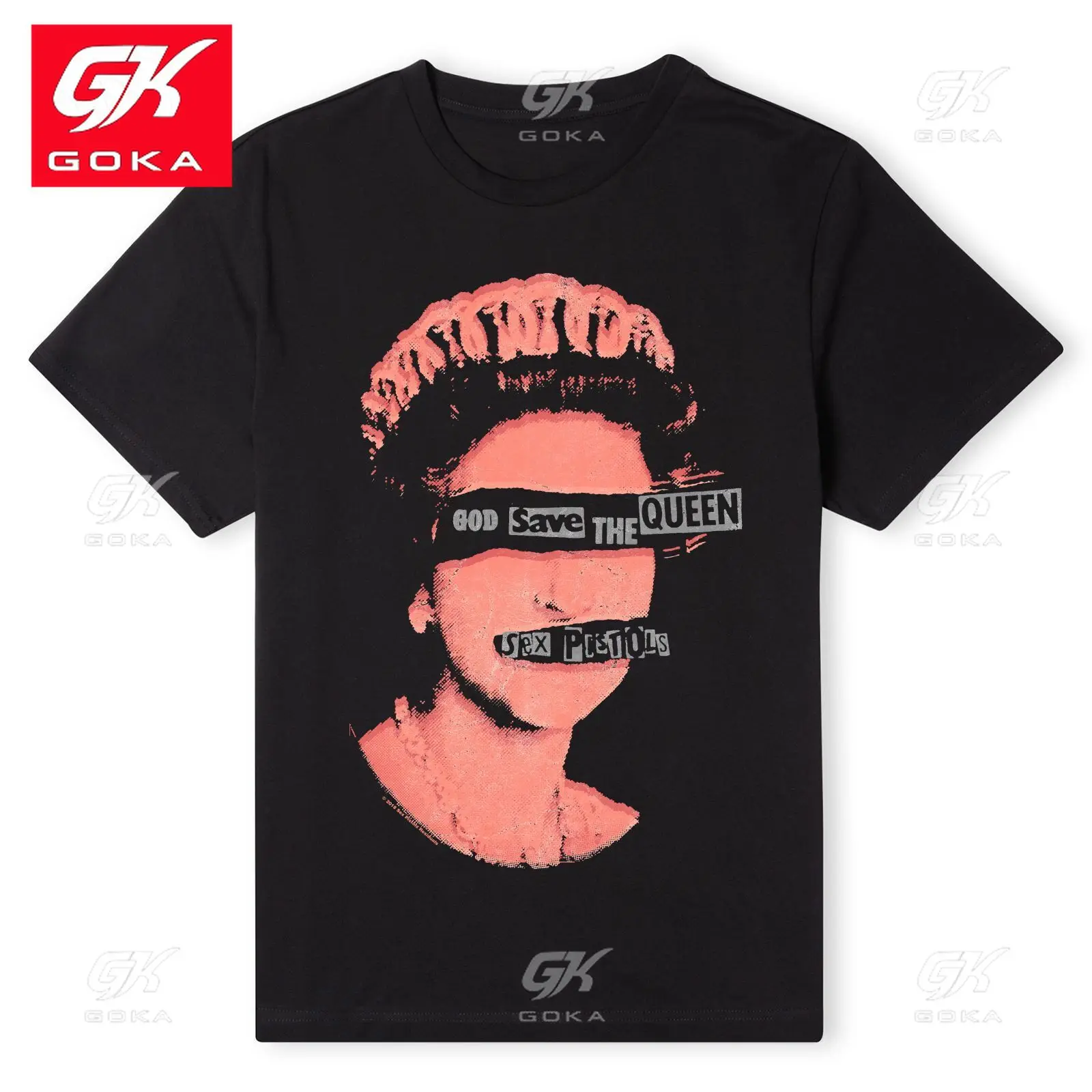 Official Sex Pistols God Save The Queen Graphic T Shirts for Mens Clothing Cotton Tees Short Sleeve Vintage Tops Classic T Shirt