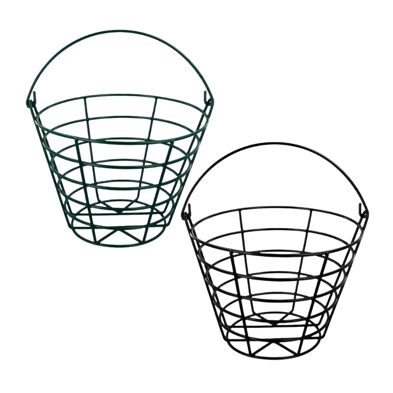 Golf Ball Basket With 50 Capacity Collapsible Handle For Driving Practice And Training 24BD