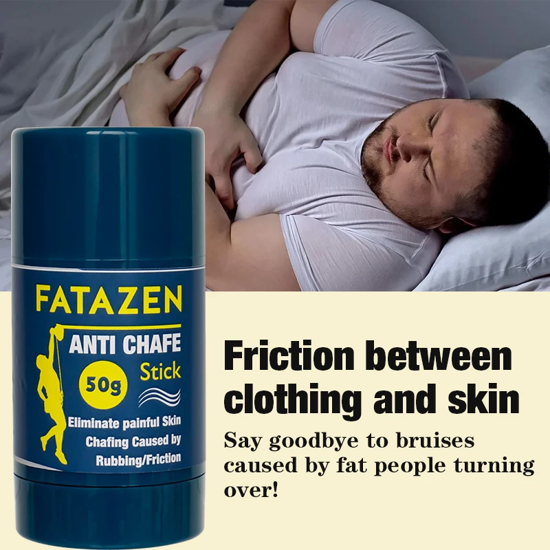 FATAZEN Natural Organic Anti-Chafe Balm Body Glide Thigh Rescue Friction Defense Chub Rub Stick