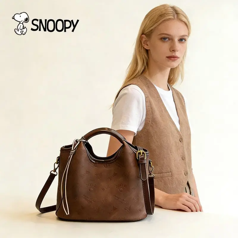 

Симпатичная сумка с рисунком Снупи, креативная сумка для девочек, простая высококачественная сумка через плечо в стиле ретро, подарок на День святого Валентина