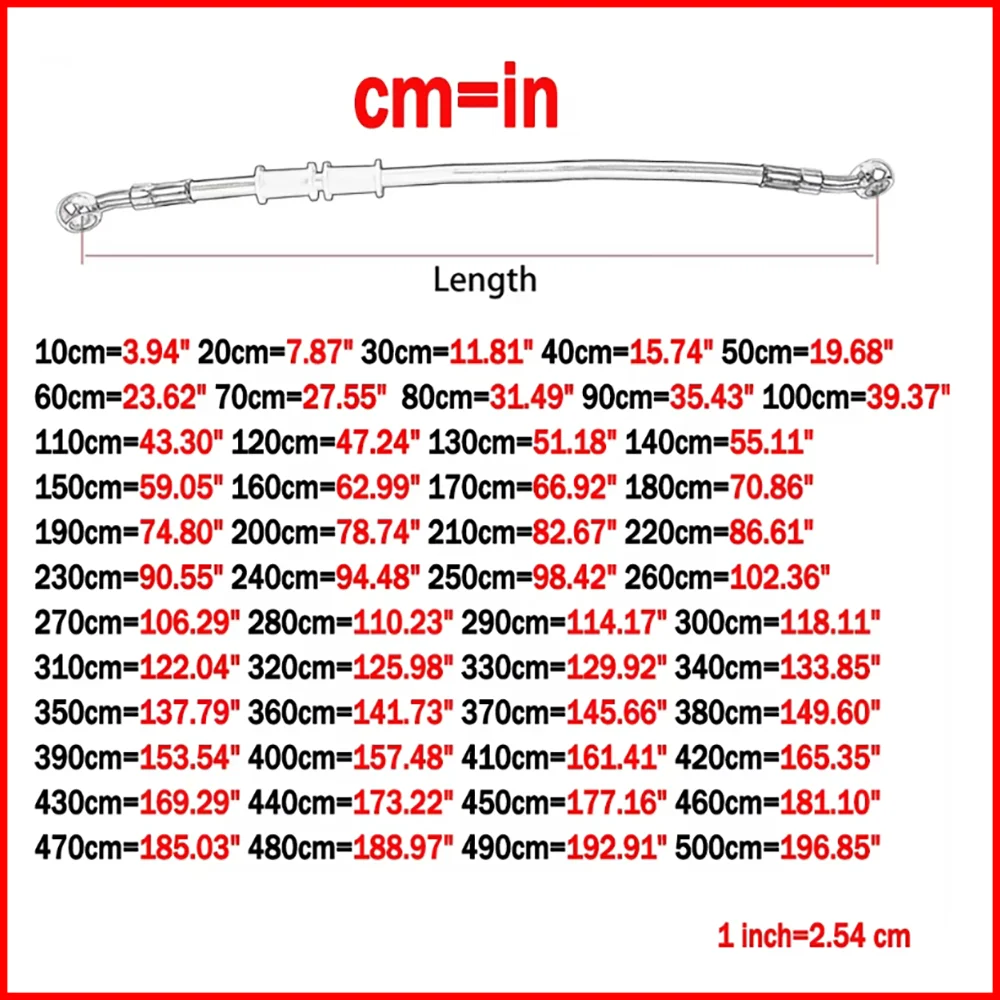 Grado motocicleta Dirt Bike línea trenzada Cable de manguera de freno de acero tubo Banjo hidráulico 10-500cm Universal RacingGreen 10mm 0-28