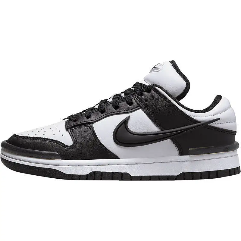 Nike Dunk Low Twist Panda Producto Original DZ2794-001 Zapatillas Deportivas Clásicas Negras y Blancas para Caminar por la Calle