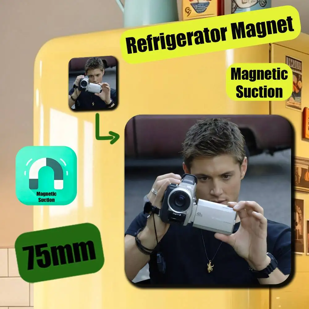 Refrigerator Magnets Metal Icebox Cabinet Custom Fridge Magnetic Card Cover For Supernatural Dean Winchester