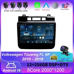 For Volkswagen Touareg FL NF 2010 - 2018 Carplay Auto 4G+WIFI GPS Car Radio Navigation Multimedia Video Player Stereo Android 16