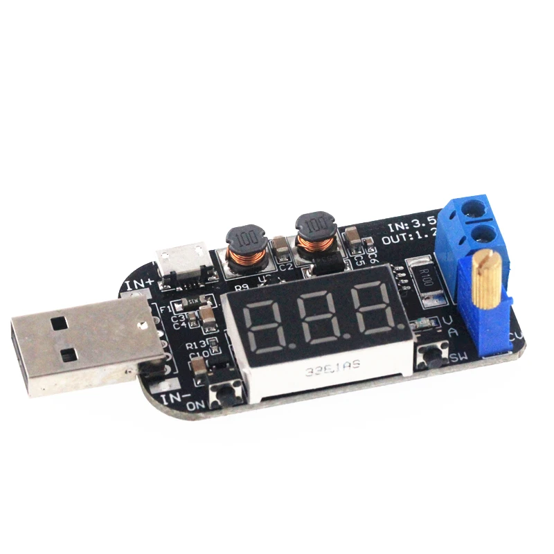 

DC-DC USB Micro Adjustable Step Up Step Down Buck Boost Power Supply Voltage Regulator Module 5V to 3.3V 9V 12V 18V 24V