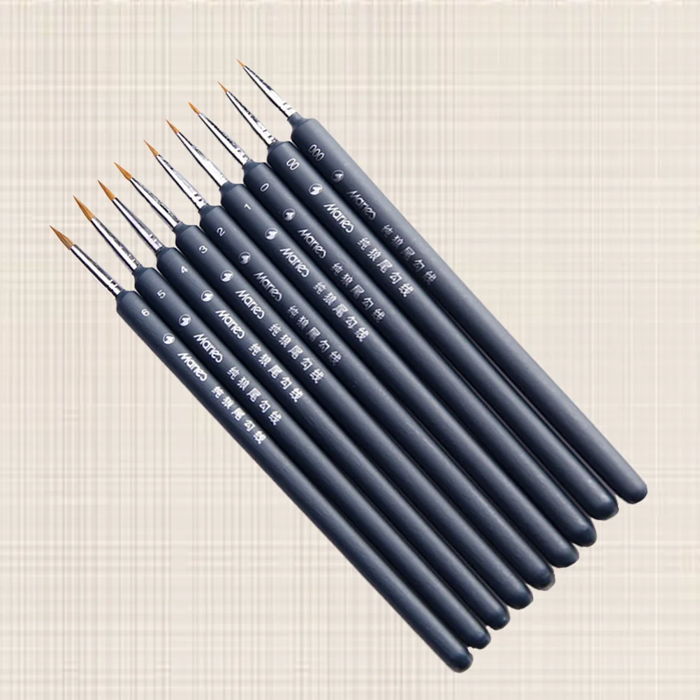 3/5/6/9PCS Miniature Paint Brush Set Professional Nylon Brush Acrylic Painting Thin Hook Line Pen Art Supplies Hand Painted A3