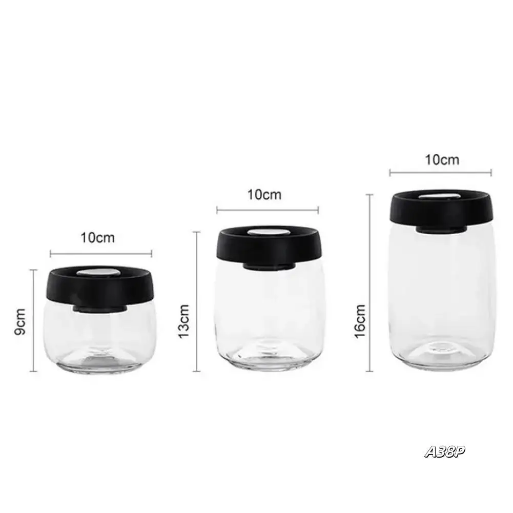 Coffee Bean Storage Container Glass Vacuum Jar Sealed Nordic Kitchen Storage Snack Tea Milk Powder Container Storage