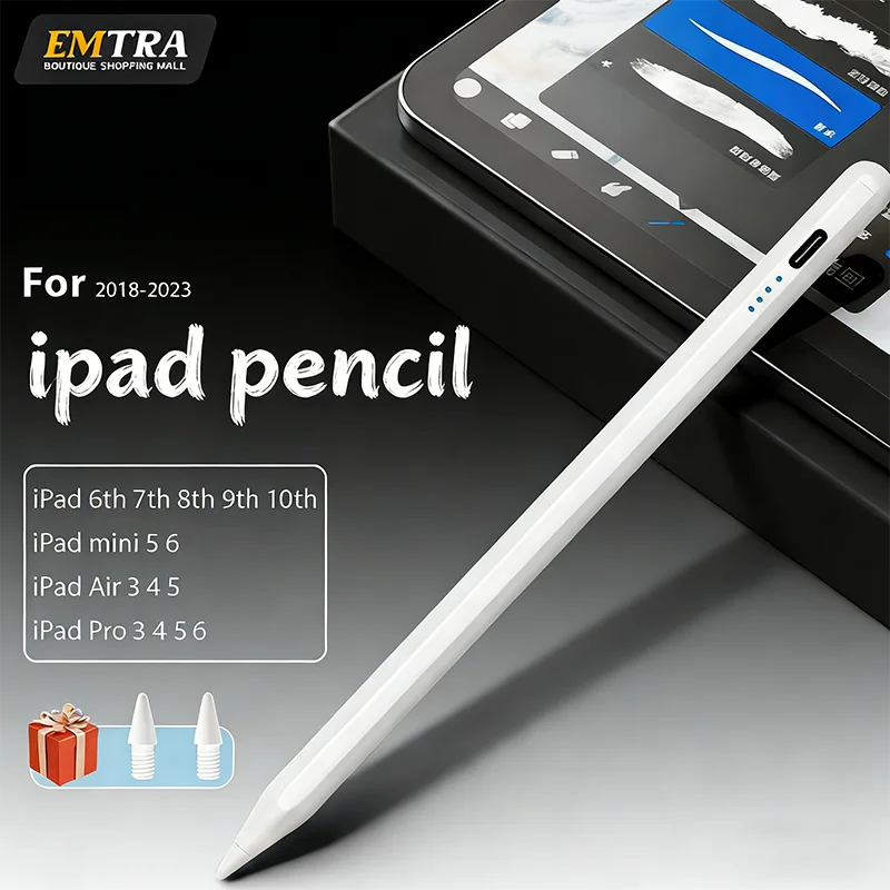For iPad Pencil Apple Pen Stylus for Apple Pencil 2 1 for iPad Air 4 2021 Pro 11 12.9 2020 Air 3 10.5 2019 10.2 Mini 5 Touch Pen