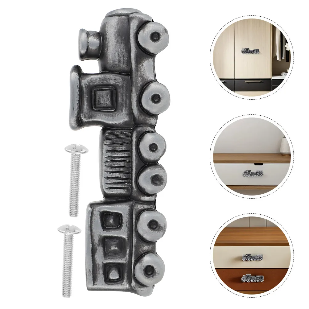 

Набор детских ручек для шкафов в форме поезда, из цинкового сплава, декоративные ручки для ящиков, мебельная фурнитура для детской комнаты и спальни