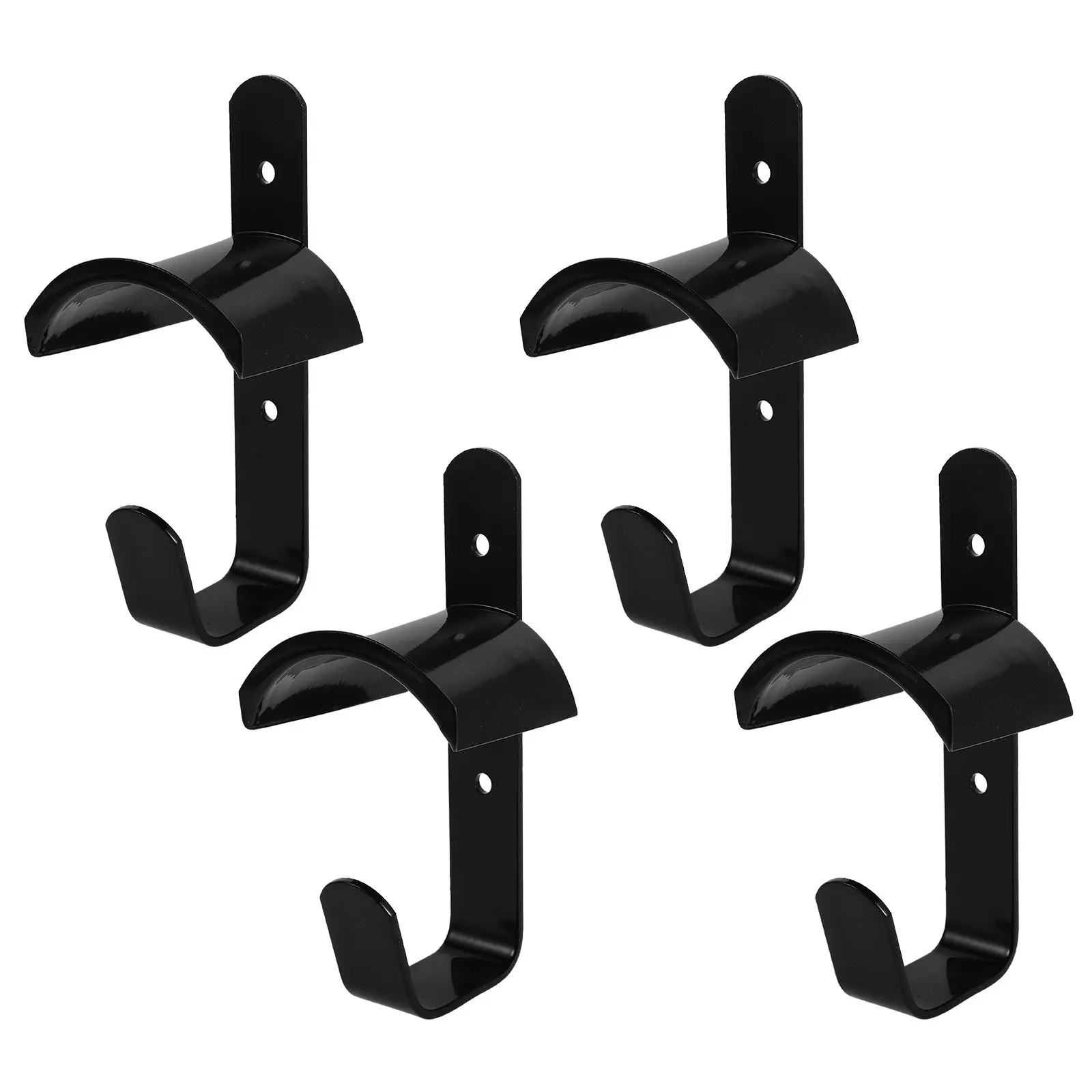 4Pcs Metal Bridle Rack Wall Mounted Bridle Holder Black Stable Tack Organizer Halter Hanger Screw Mounted Horse Tack Storage