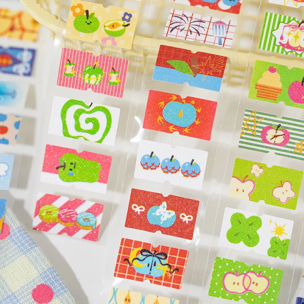 25 مللي متر * 2 متر/لفة أبل الخيال سلسلة Kawaii يموت قطع ملصقات للتسمية DIY بها بنفسك سجل القصاصات الديكور مذكرات غير المرغوب فيه مجلة ملصقات الجمالية #3