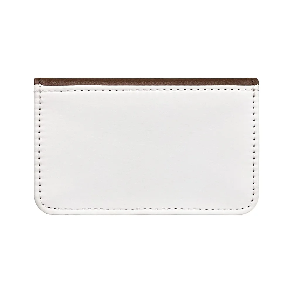 DIY Blank Name Card Holder PU Leather Lightweight Thermal Dye Sublimation Card Case Elegant Design Card Organizer