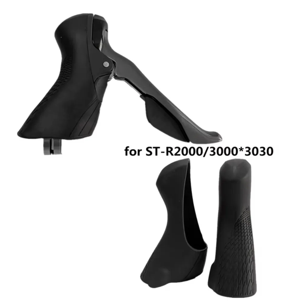 Silicone Bracket Covers Anti-Slip Durable Brake Lever Bracket Cover Black Bike Shifters Protective Hoods for Sora R3000 3030