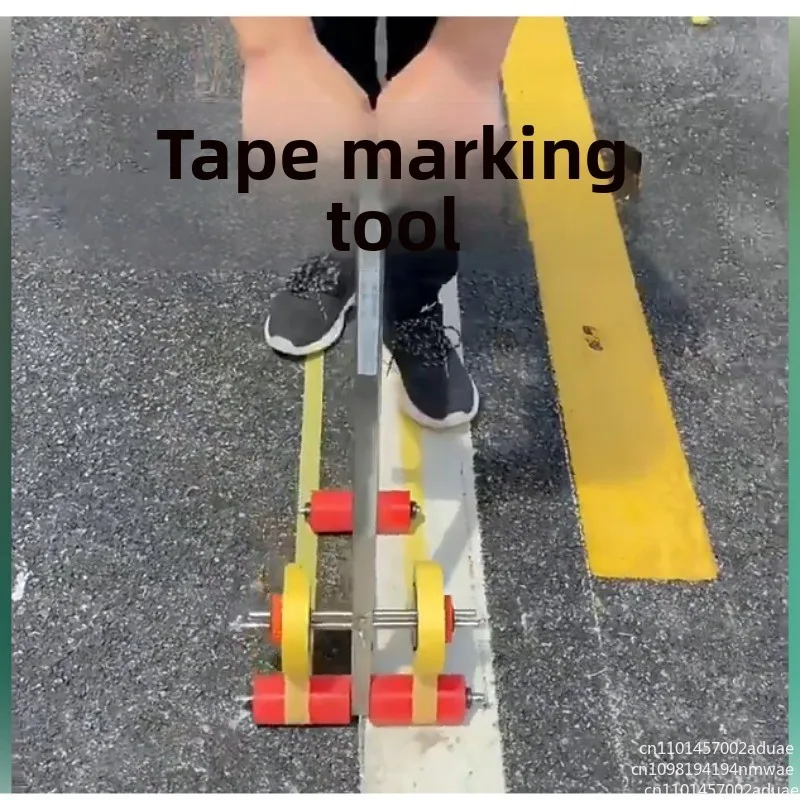 Basketball court line drawing device Masking paper tape sticking machine Badminton parking space marking floor Highway color