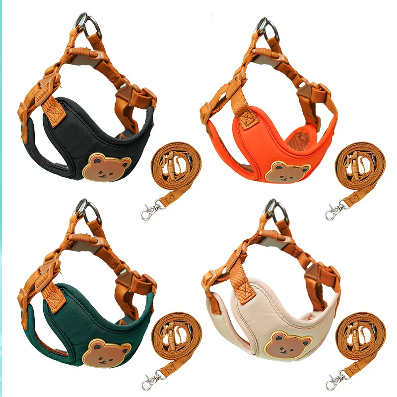 

Creative Cute Pet Harness Leash Anti-Escape Adjustable Cat Chest Strap Vest No Pull Dog Collar Harness For Small Medium Dog Cat