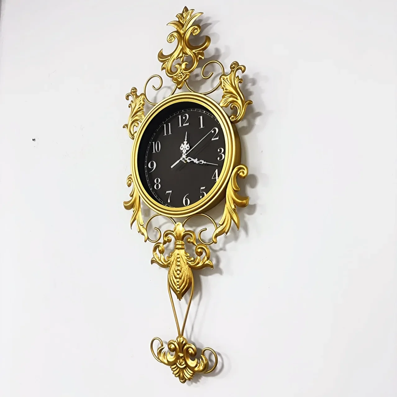 fashion retro hanging clock retro old lines living room bedroom study high value atmospheric wall clock hanging watch