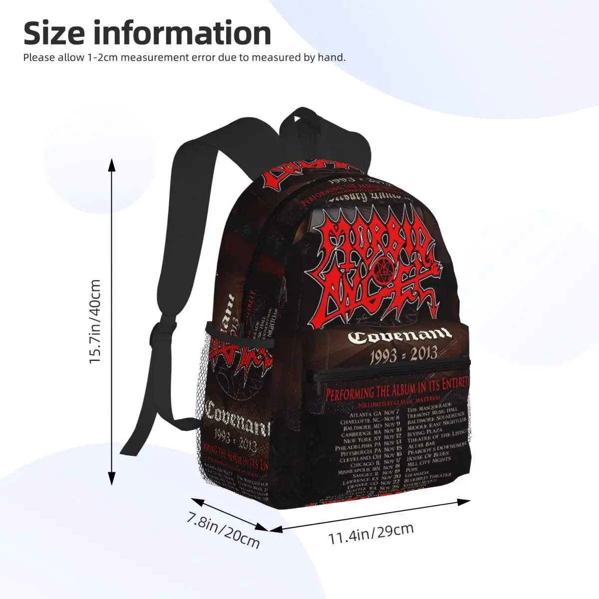 MORBID ANGEL Heavy Metal Band Student Backpack School Bag Hiking Travel Daypack for Men Women Fashion Bookbag Shoulder Bags