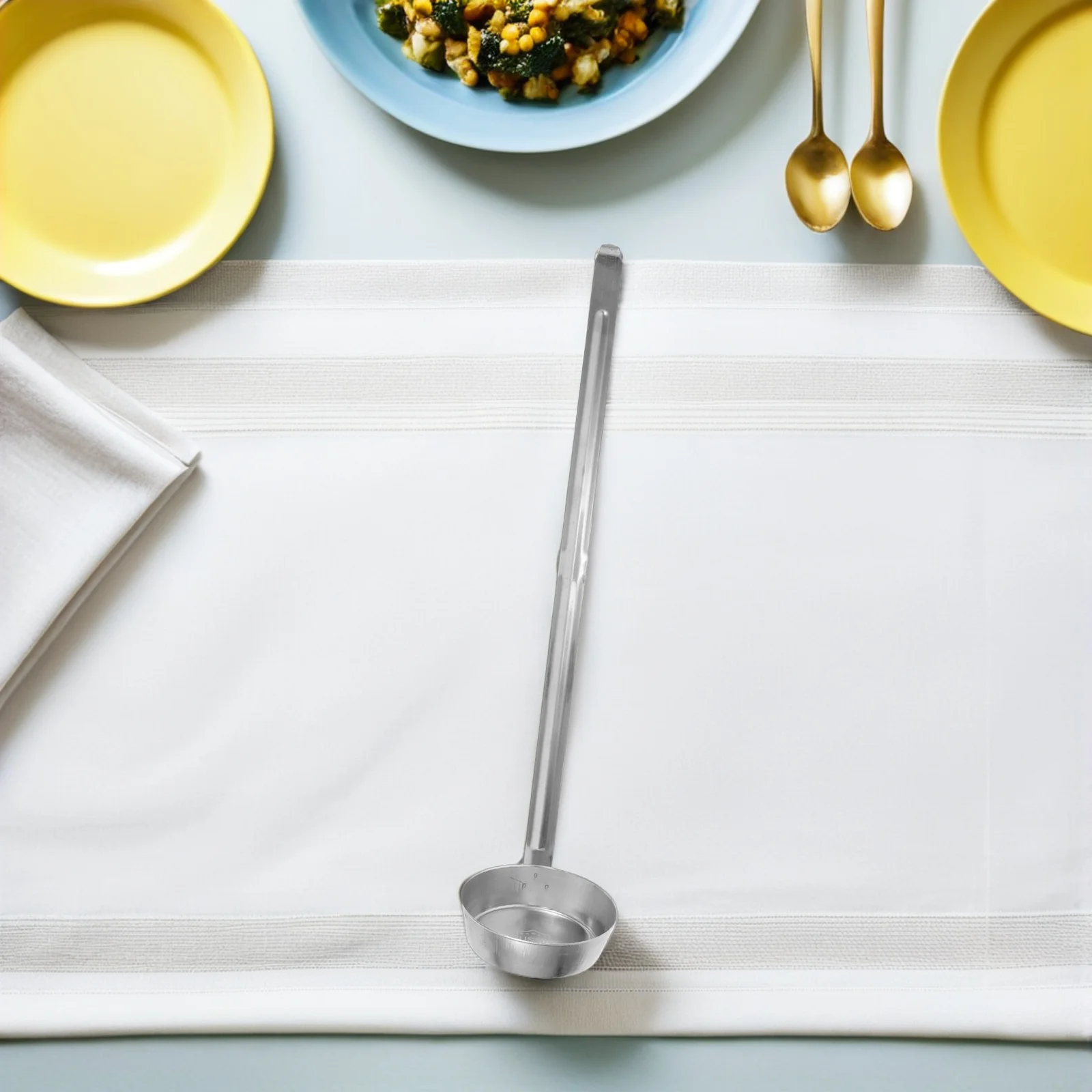 

Pizza Sauce Spreading Spoon Stainless Steel Ladle Long Ergonomic Grip Multiuse Ketchup Gravy Soup Canning Catering