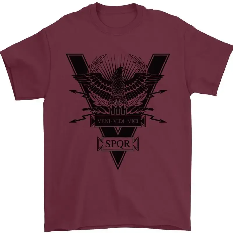 Gym Training Top Weightlifting SPQR Roman Mens T-Shirt 100% Cotton