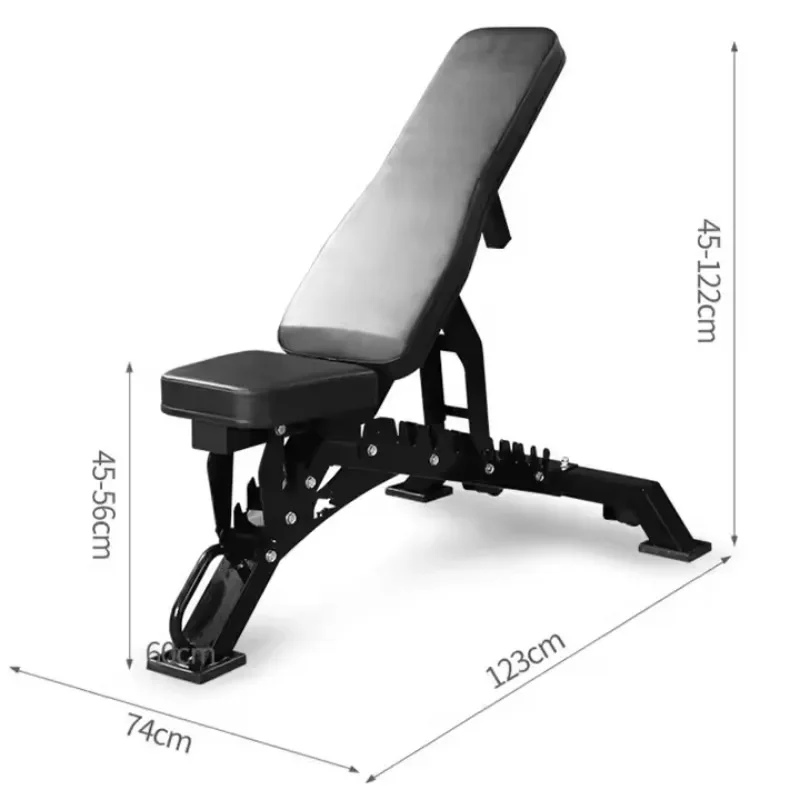 Adjustable Strength Multipurpose Steel and Plastic Weight Bench