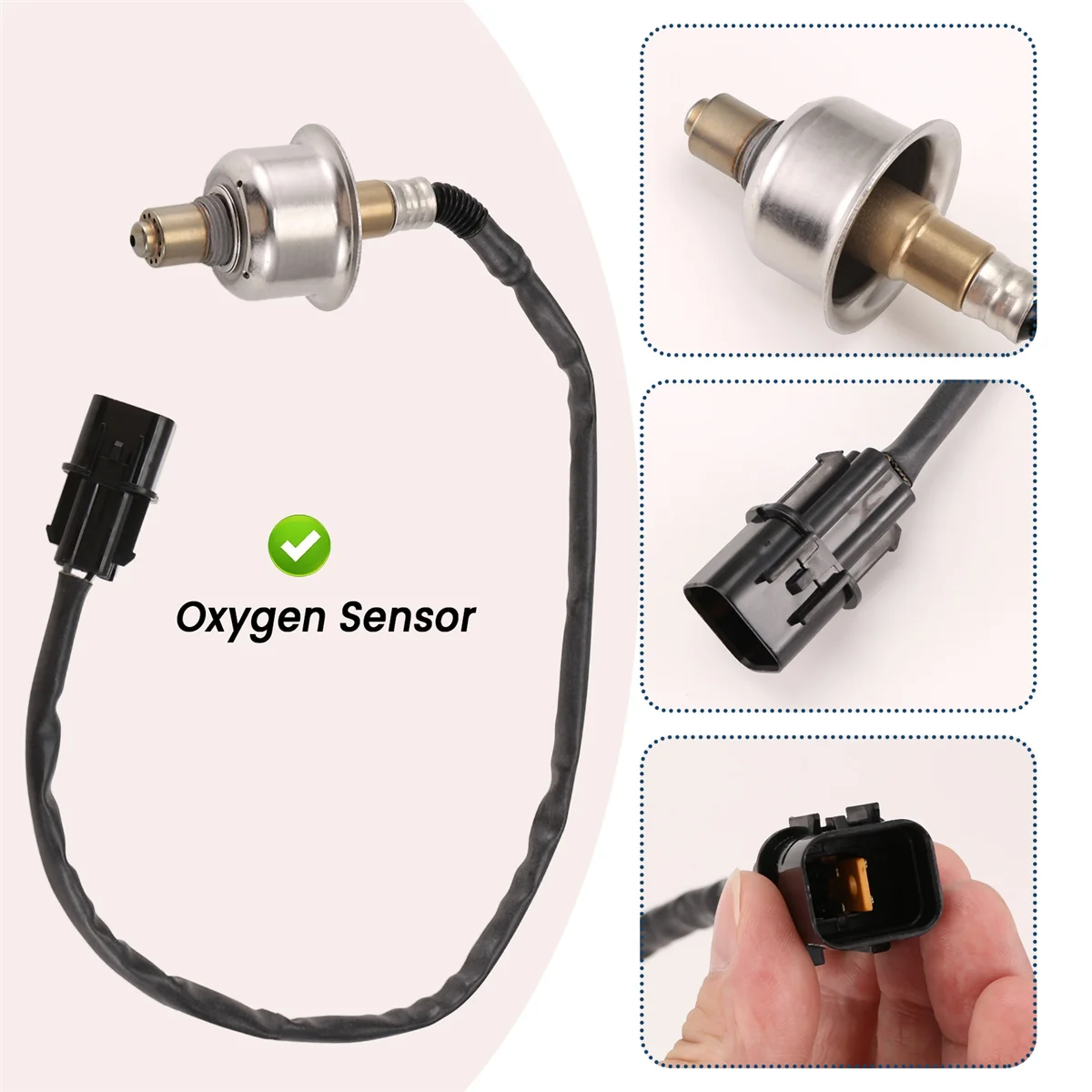 #798K Oxygen Sensor Air Fuel Ratio O2 Sensor 3921004005 39210-04005 for Hyundai I10 2013-2019 (Black&Silver)