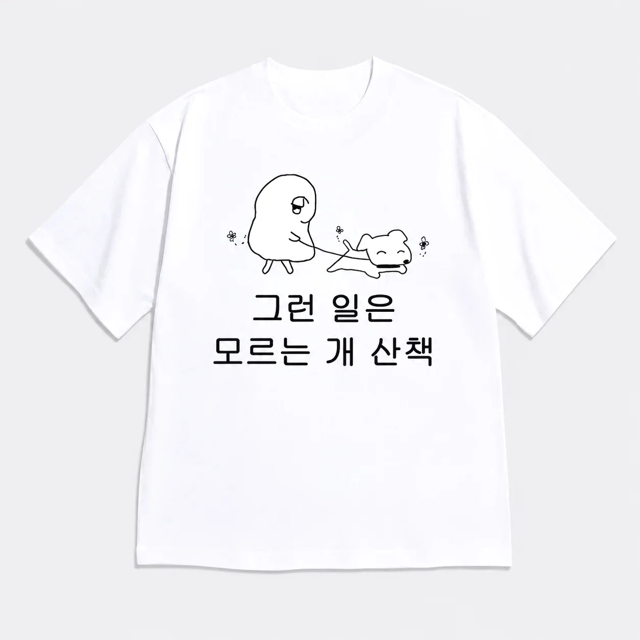 Korean Style Creative Hand-drawn Print Women's Clothing Casual Daily Streetwear T-shirt Unisex Casual Summer Aesthetic Clothes