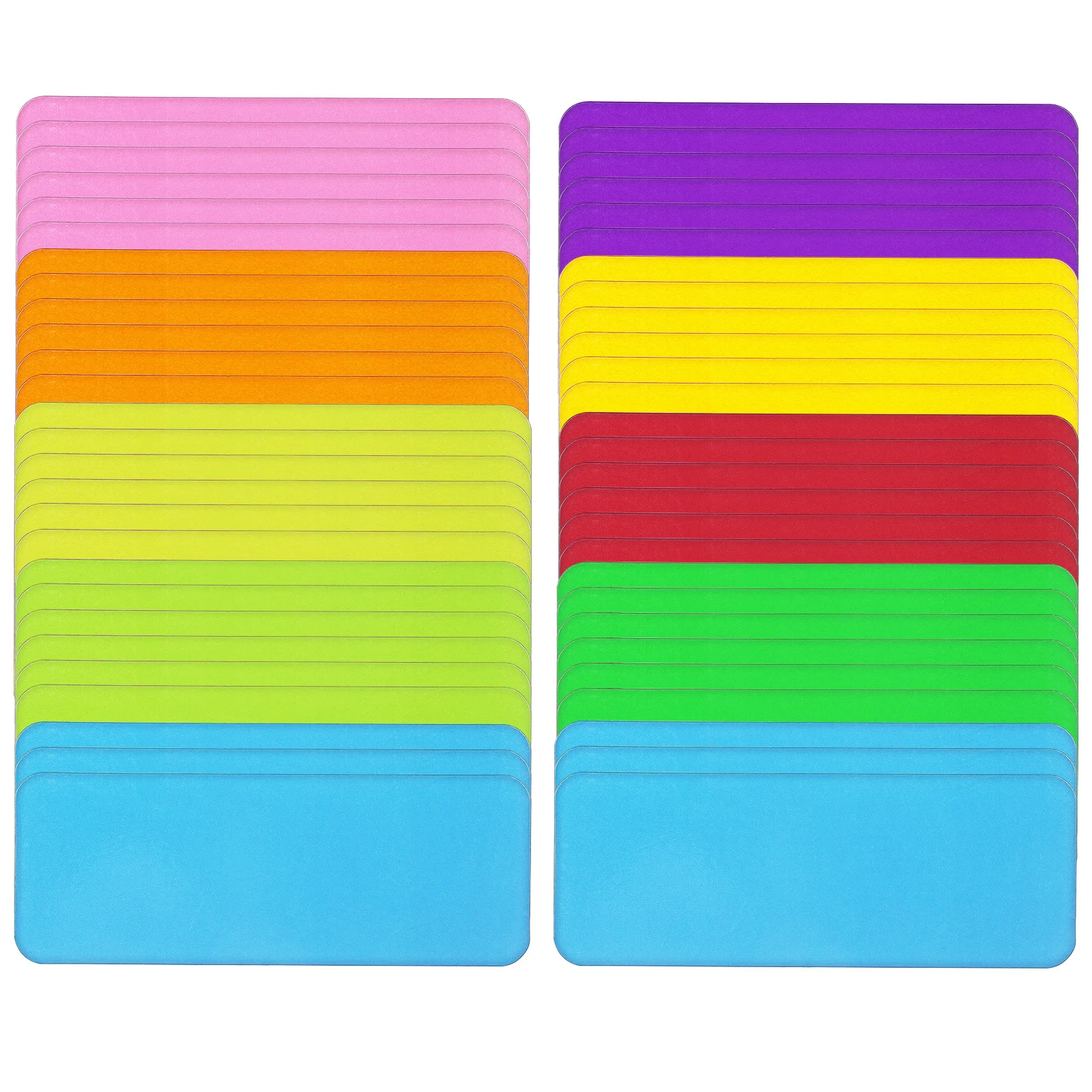 54 Stück magnetische Namensschilder, wiederverwendbar, trocken abwischbar, farbcodiert, für Klassenzimmer, Büro, Zuhause, Metalloberflächen, Organisationssystem