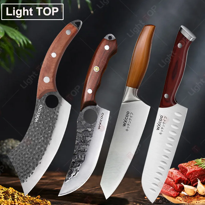 Küchenmesser, multifunktionales geschmiedetes Grillmesser, Fischfilet, Schneiden, Santokumes, Kochen, Metzgermesser, Küchenzubehör