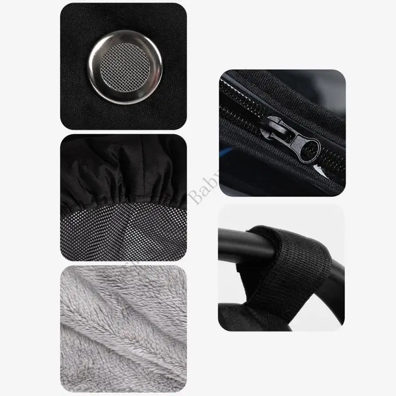 Windproof Warm Baby Safety Car Seat Sunshade Cover Breathable Travel Outdoor Baby Bassinet Protective Cover with Mosquito Net