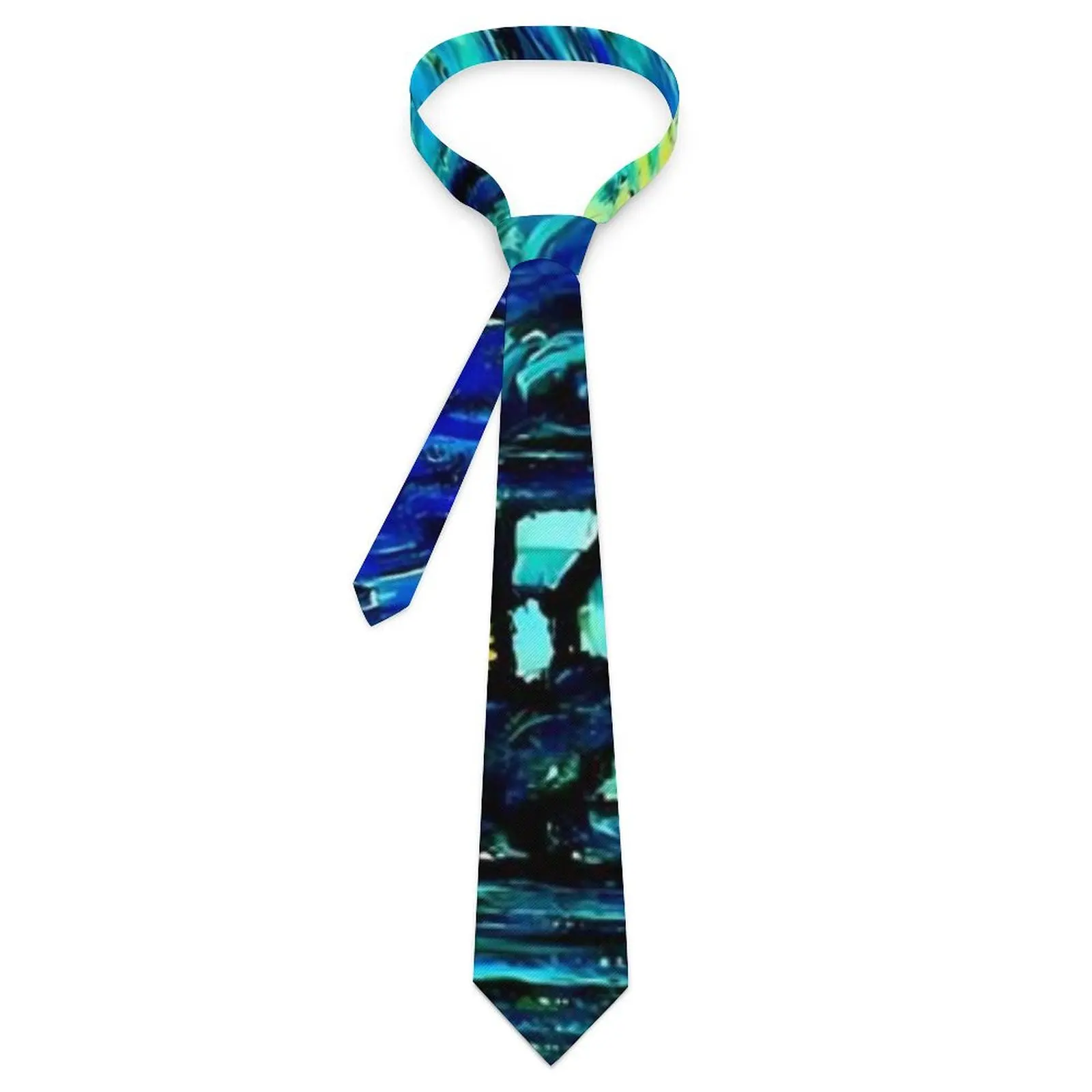 

Men's Tie Starry Night Famous Painting Neck Ties Vincent Van Gogh Elegant Collar Tie Pattern Daily Wear Necktie Accessories