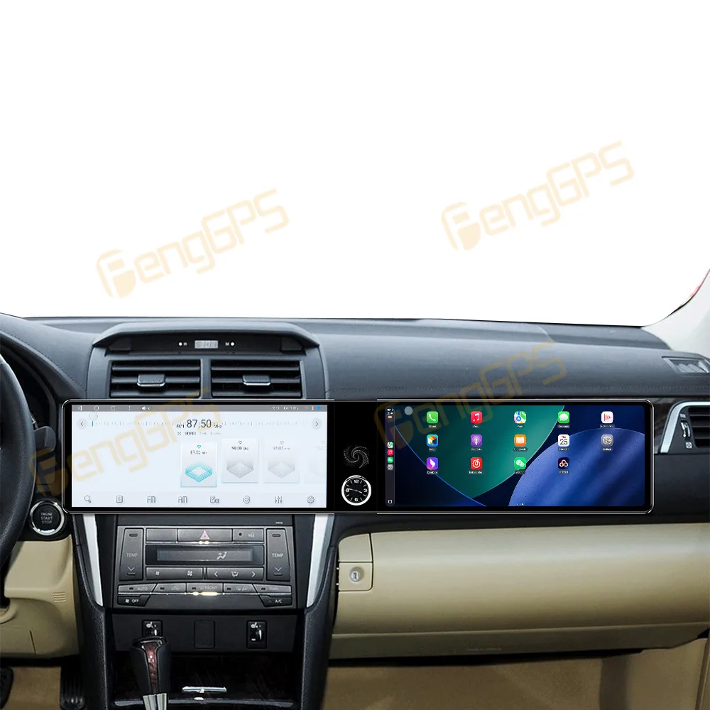 

Android 13 Multimedia Player Dual 12.3 Inch Screen Car Radio For Toyota Camry 2012 -2015 CarPlay GPS Navigation Stereo Host