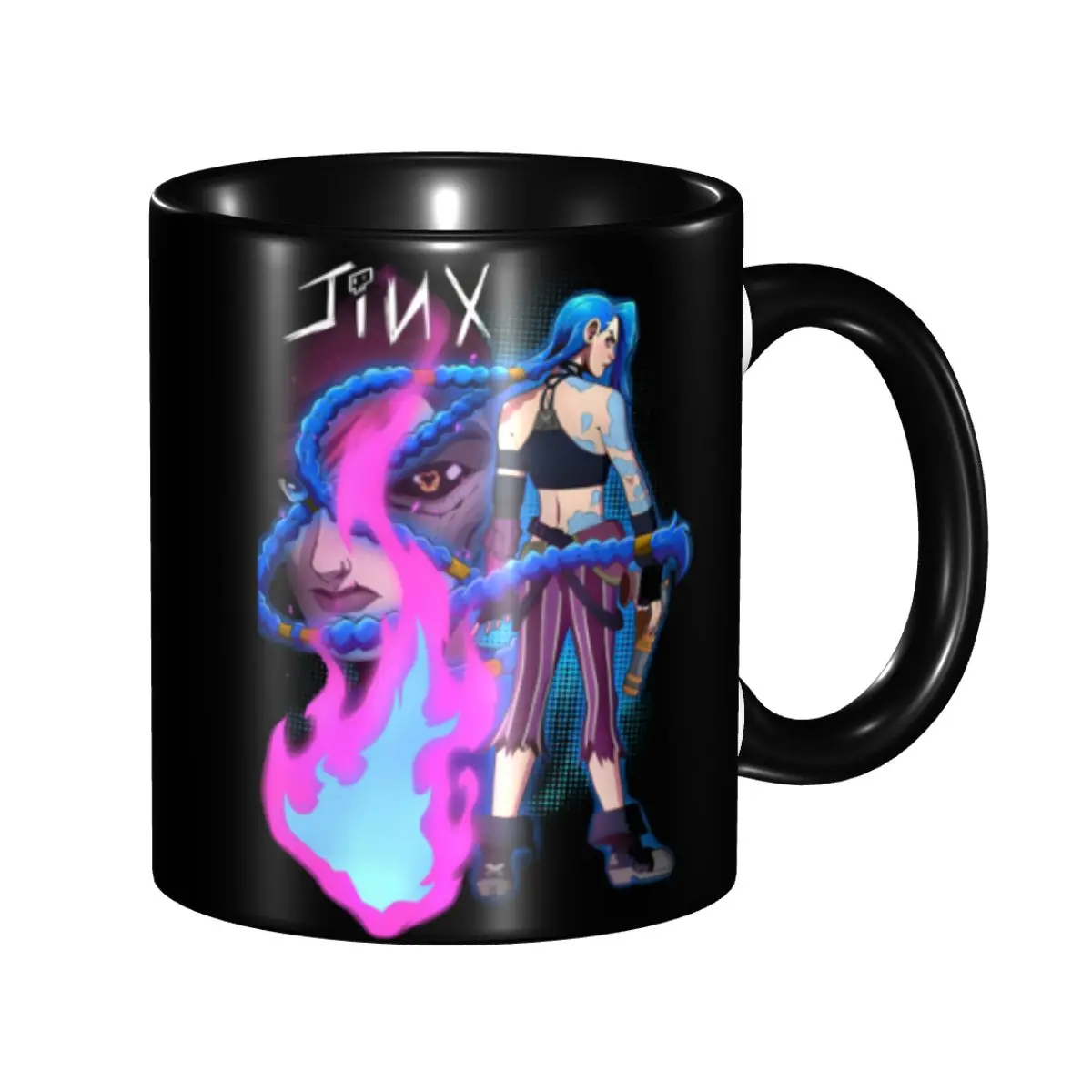 Get Jinxed Arcane Jinx Game Fans Lover Gifts Gaming Coffee Mug Kawaii Tea Cups For Bedroom