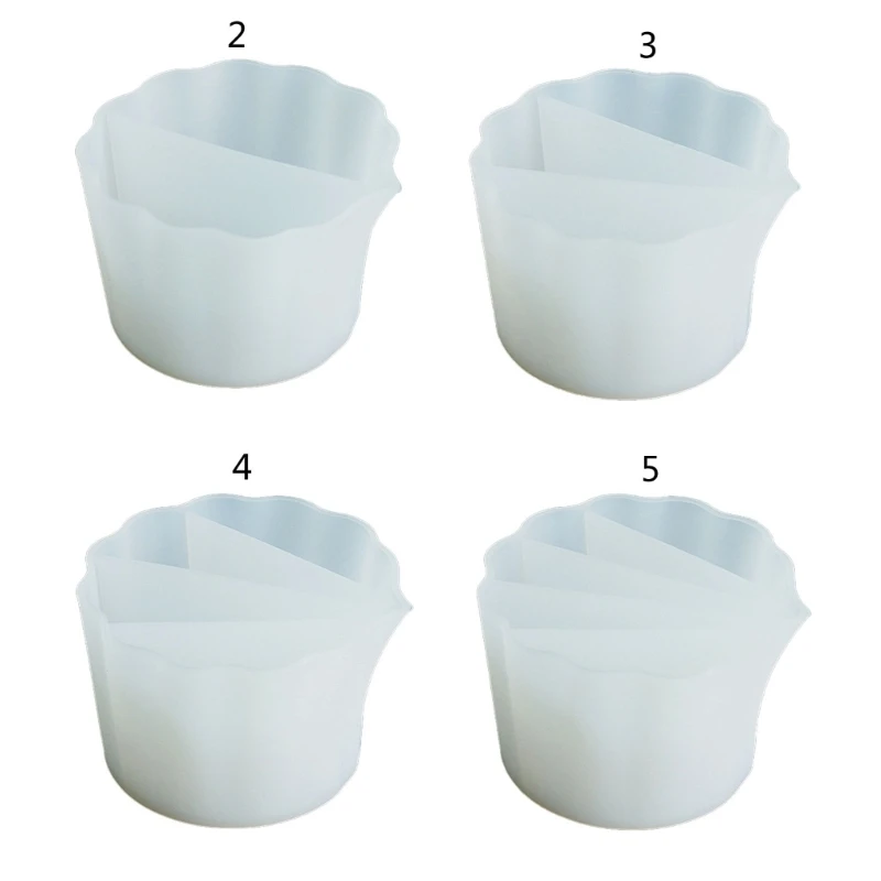 Y1UB Silicone Distributing Cups Toning Cup Crystal Epoxy Resin Mold Distributing Cups