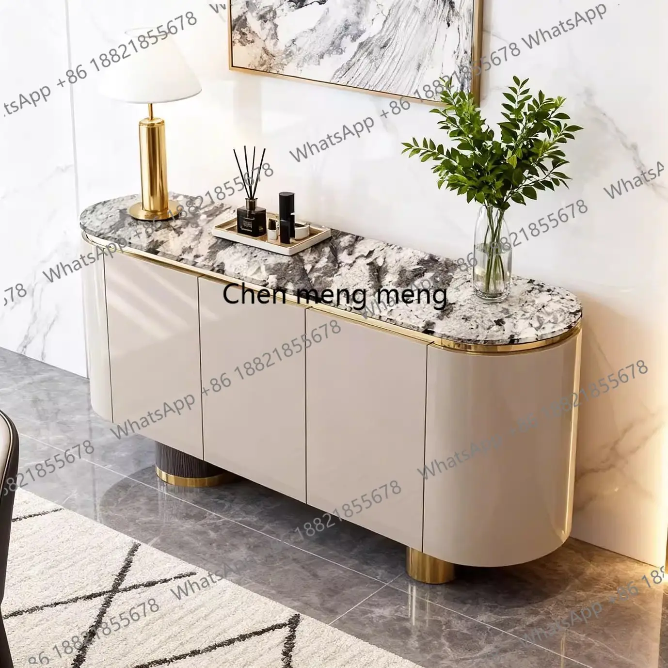 

Итальянский шкаф-тумба в стиле лайт-люкс из натурального камня для виллы, пристенный, для обуви, высококачественный пристенный шкаф для столовой