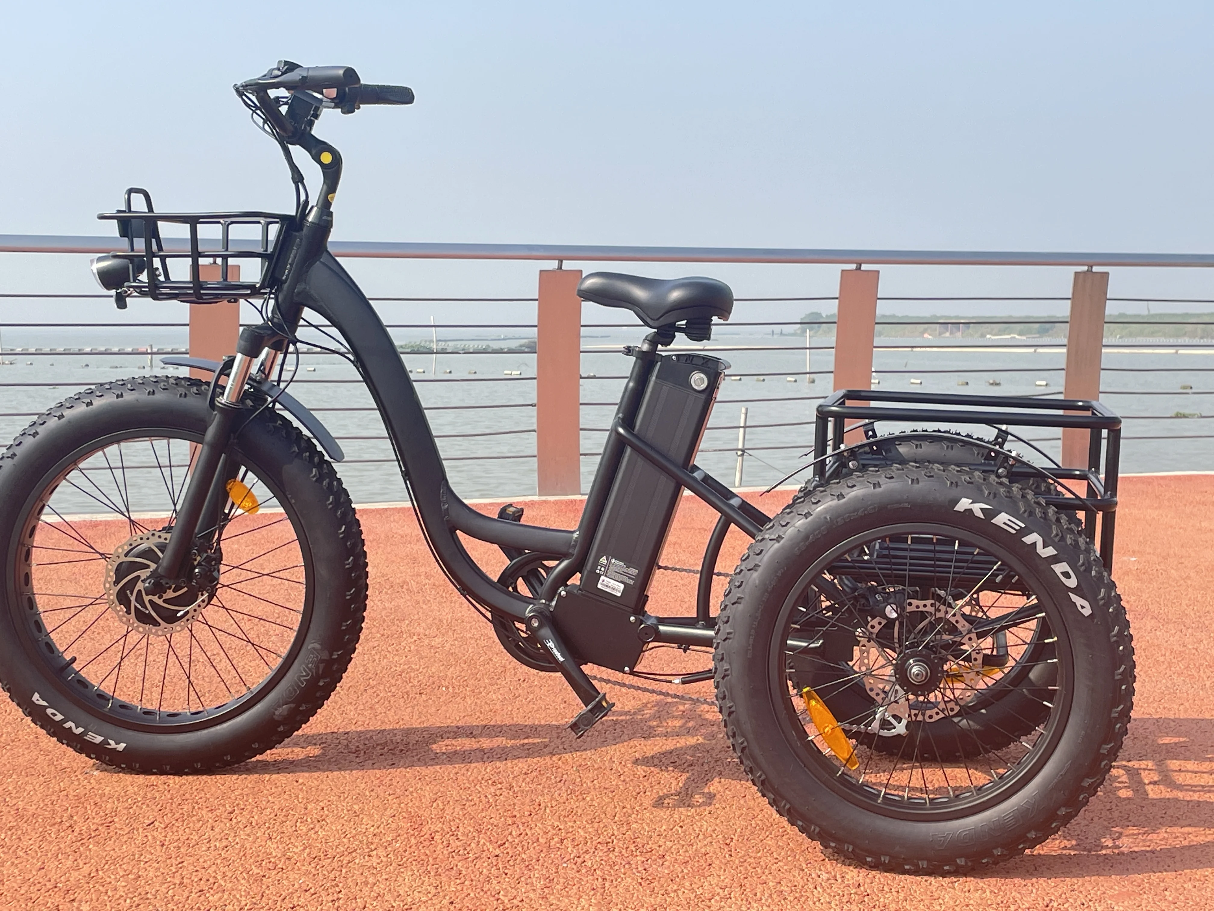 China Factory Supply OEM Fat Tire 3 Räder Elektrofahrräder 48V 500W BAFANG Motor Cargo E Dreirad