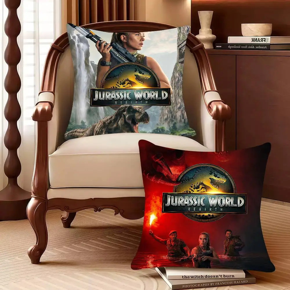 

J-JurassicS Movie World Rebirth Pillow Case Decor Protective Covers Comfortable Soft For Sofa Living Room Home Office