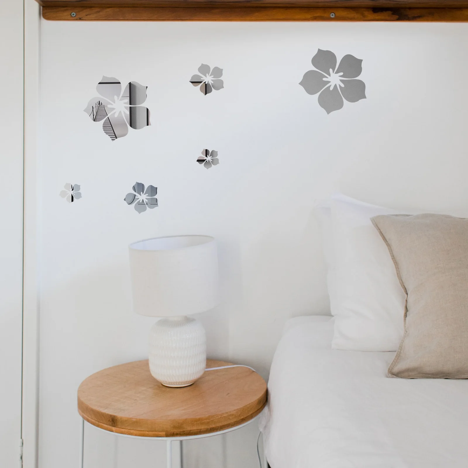 الملونة 3D الجدار صائق مرآة زهرة ديكور الشارات غرفة المعيشة الاكريليك الديكور #5